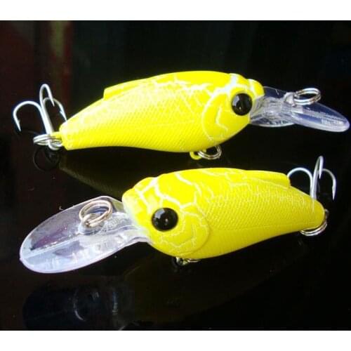 2Pcs Crack Noctilucent Bait 7.3cm 9.3g Crakbait Vibration Lure 2 Treble Hook Bait Wobbler Swim Lure Pesca Fishing Tackle