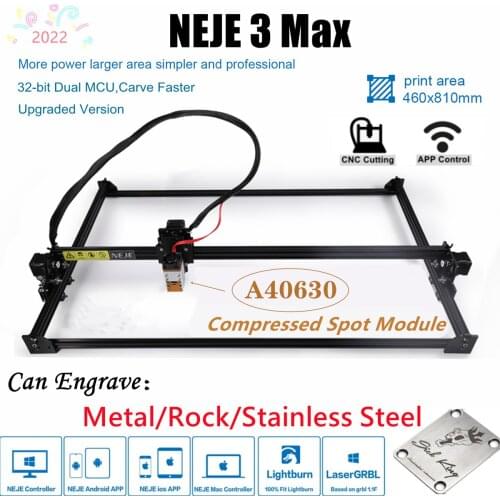NEJE Master 2s Max 50W CNC Laser Engraving Cutting Machine Engrave Metal Stainless Wood MCU Bluetooth App Control DIY LaserGRBL