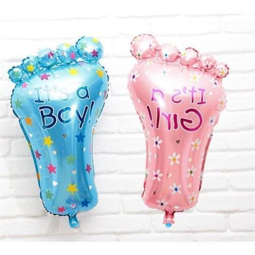5pcs Baby Birthday Party Decoration Small Foot Aluminum Foil Balloon Mini Feet Aluminum Foil Balloon