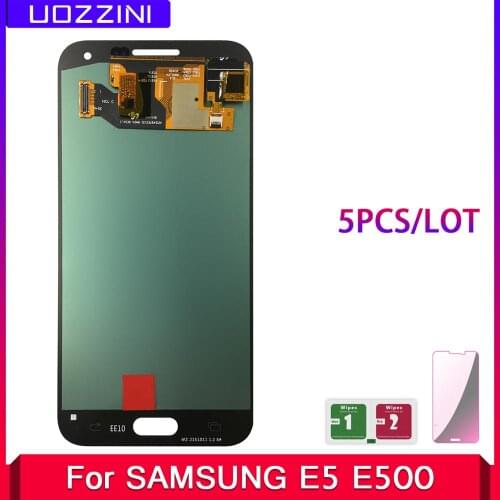 5 Pcs/Lot Super AMOLED LCD For Samsung Galaxy E5 E500 E500F E500H E500M LCD Display Touch Screen Digitizer Assembly