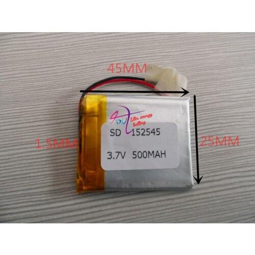 3.7V 500MAH MP3 MP4 tablet battery 152545 sound card Bluetooth headset