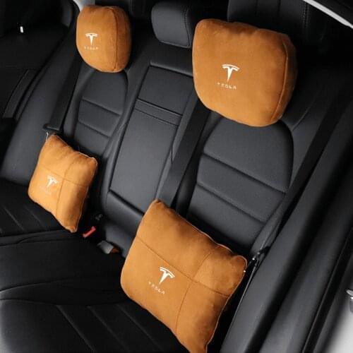 Car Headrest Head Pillow Backrest Waist Cushion Seat Care Neck Support For Tesla Model 3 Model S Model X Accessories