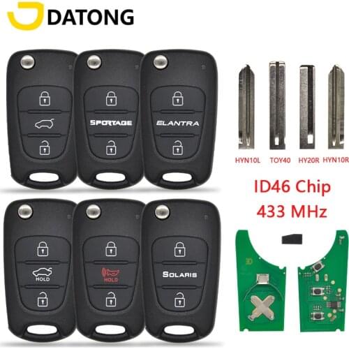 Datong World Car Remote Key For Hyundai I30 IX35 ELANTRA Tucson SONATA NF KIA Sportage K2 K3 K5 CE0682 OKA-185T ID46 433ASK Key
