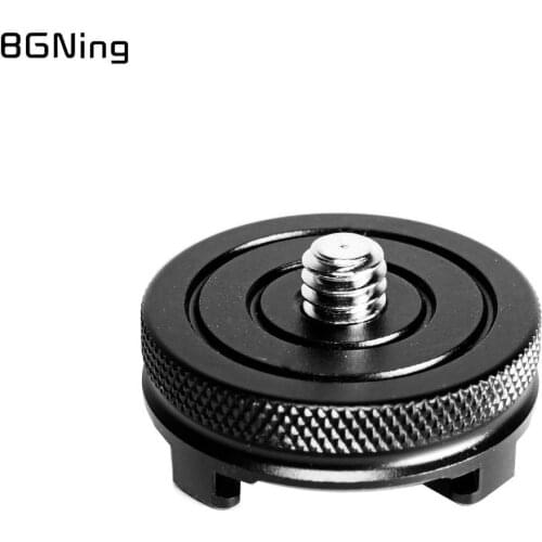 BGNing SLR Camera Mini Ball Head Photography Cold Shoe Mount Adapter with 1/4 Inch Screw Extension for Studio Flash Light