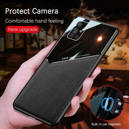 Phone Case For Samsung Galaxy A50 A70 A51 A71 A41 Protect Camera Leather Texture Cover For Samsung A10S A20S A30S A81 A91 Case