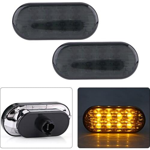 For Golf Jetta Bora MK4 Passat B5 B5.5 Black Lens Water Car Side Marker Light Blinker Amber Smoke LED Dynamic Turn Signal Lamp