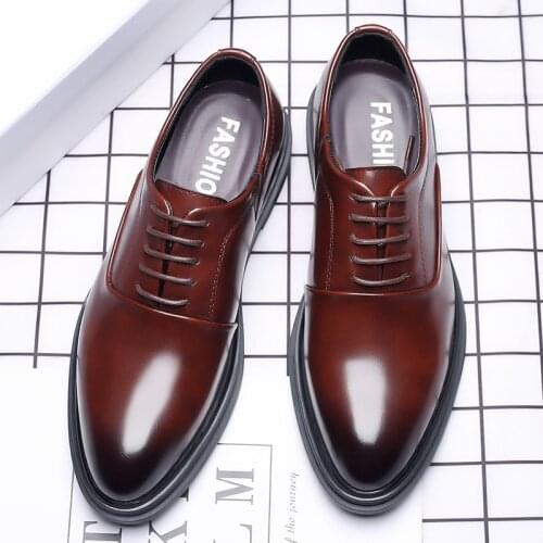 Business Formal Black Leather Shoes Mens Fashion Casual Dress Shoes Classic Italian Formal Oxford Shoes For Men