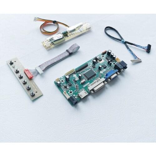For LM150X05 LM150X06 LCD panel 1024*768 VGA+DVI LVDS 20Pins 15" keyboard 2CCFL M.NT68676 screen controller board DIY kit