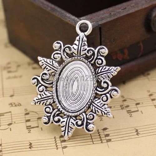 Fit 13x18mm Cabochons Summer Fashion Cameo/Glass Frame bezel Settings Tray blank DIY Accessory Making 10pcs/lot K02346