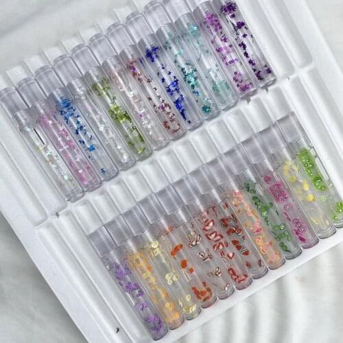 Doodle Lip Oil Fruit Transparent Lip Glaze Private Label Butterfly Piece Colorless Clear Lip Gloss Makeup Cosmetics No Brand