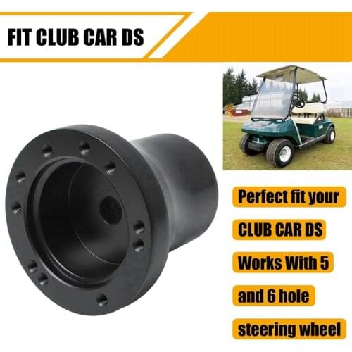 Club Car DS Golf Cart Steering Wheel Adapter Golf Steering Wheel Adapter for Club Car DS Golf Cart Black
