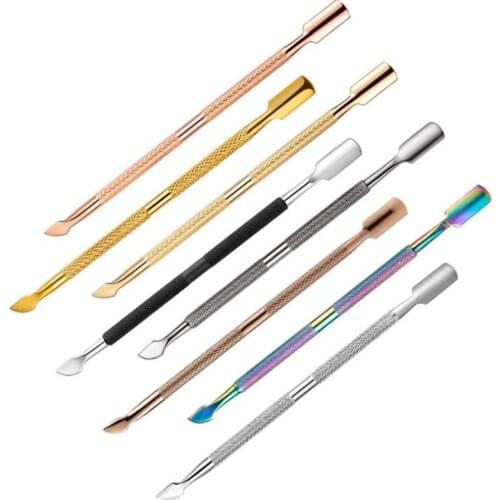 Cuticle Nail Pusher Spoon Manicure Nail Pusher Scraper Remover Stainless Steel