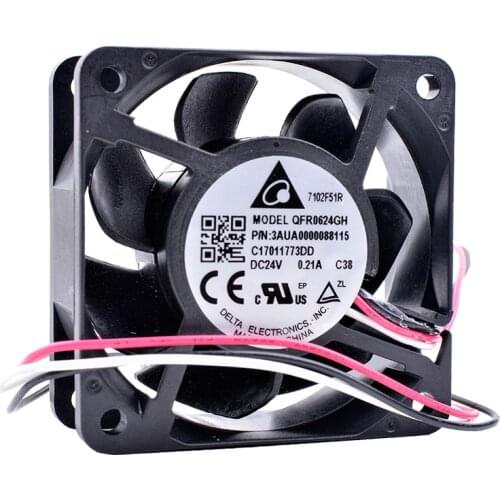 Brand new original QFR0624GH 6cm 6025 60mm fan 60x60x25mm DC24V 0.21A Cooling fan suitable for server inverter