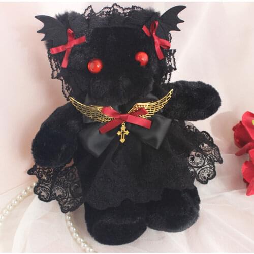 Original Handmade Devil Angel Lolita Little Bear Pattern Bag Gothic Kill Lolita Girl Wind Dark Messenger Bag