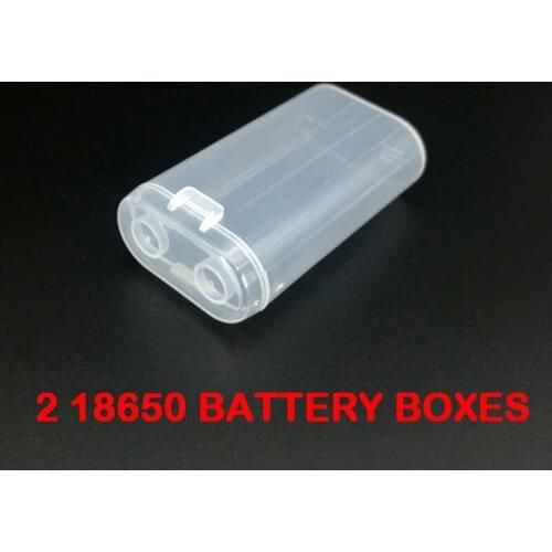 PP Plastic Battery Box 18650 Waterproof Storage Box Two Sections 2 Section 18650 Battery Box