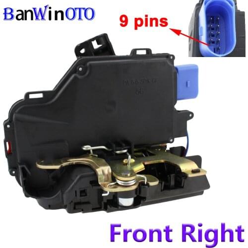 Right Front Door Lock Actuator Central Mechanism 3D1837016A for VW Caddy Jetta Golf 5 V Phaeton Seat Toledo Skoda Octavia 9 Pin