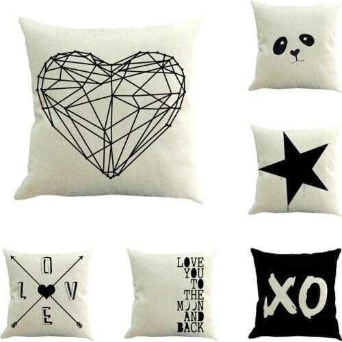 Pillow Covers Decorative 45x45cm Personalized Letter Print Cushion Covers for Car Bedroom Living Room Sofa Square 1 Piece Cover