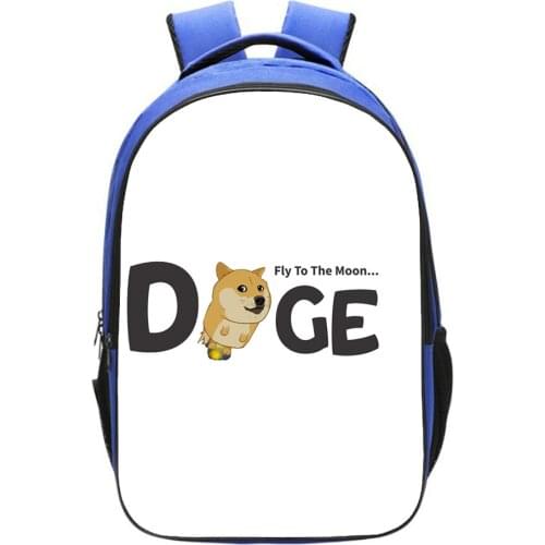 Dogecoin Backpack Boys Girls Bag Bitcoin Printing Teens Bookbag Children Bag Student School Bags Men Travel Knapsack Mochila