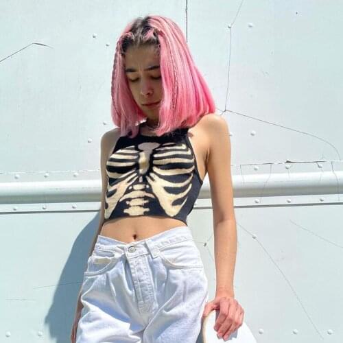 Sexy Women Tank Top Harajuku Vintage Cute Casual Camisole Female Summer Clothes E-girl Aesthetic Mini Vest Tee Streetwear 2021