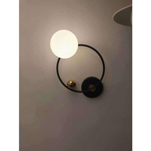 Nordic Wall lamps Modern sconce wall light fixture Stairway LED Light In Post-modern Rustic Antique Edison Glass Spherical Shape
