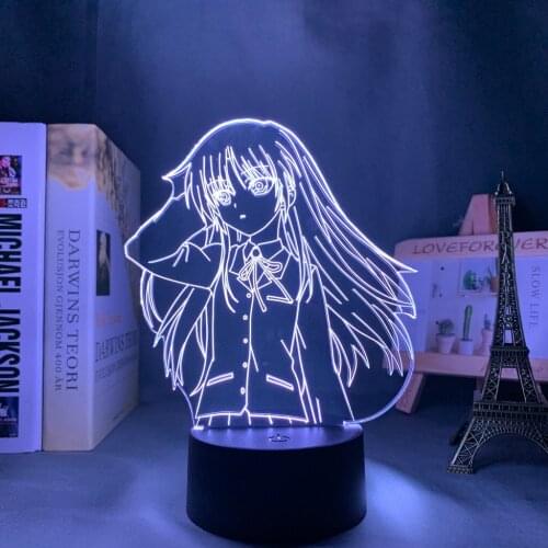 Angel Beats Led Night Light for Bedroom Decor Nightlight Birthday Gift BL Anime 3d Lamp Angel Beats Drop Shipping