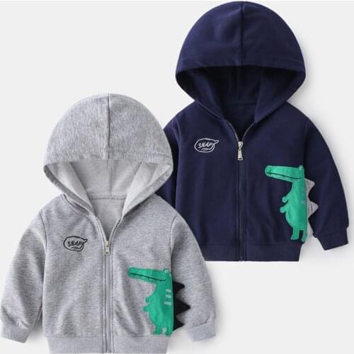 Boys Sweatshirt Tops Sports Coats Casual Hooded Hoodie Sweatshirts Spring Autumn Sportswear Kids Cotton Long Sleeve Zipper Coats