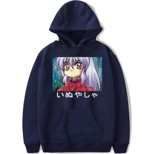 Anime Inuyasha Sesshoumaru Hoodie Printed Sweatshirts Harajuku Unisex Coat Cartoon Manga Oversized Tracksuit Clothes Tops Autumn