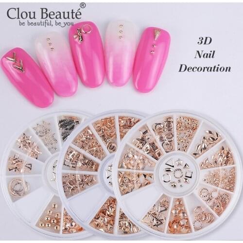 Clou Beaute Alloy DIY Nail Art Decorations Luxury Glitter Rhinestones Mixed Design 3D Nail Art Manicure Tools Accessories