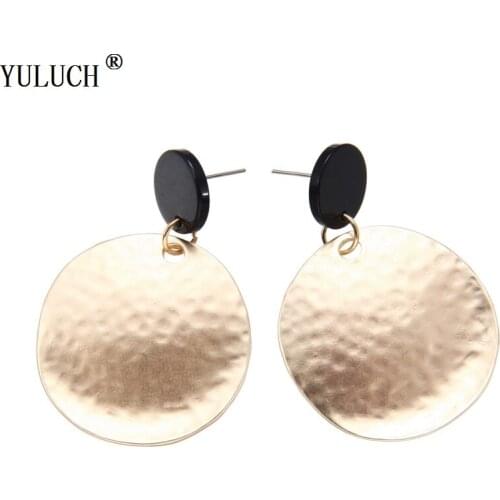YULUCH 2018 New Design Metal Stud Earrings Round Shape Earrings Bohemia Style For Fashion Jewelry For Woman Ladies