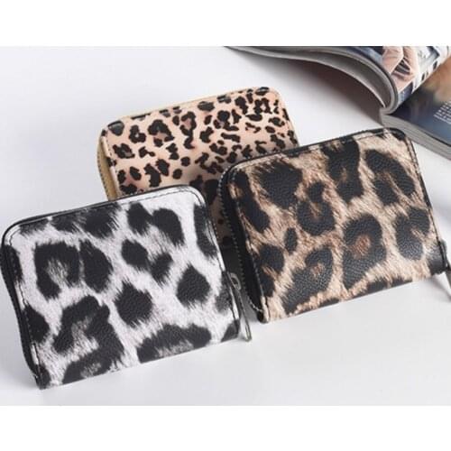 Women Short Wallets New Vintage Fashion Leopard Prints Coin Purse for Girls Clutch Bag PU Leather Ladies Card Holder
