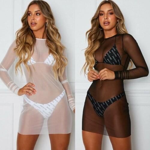 Women Ladies Bikini Cover Up Bathing Suit Lace Mesh Crochet Swimwear Beach Dress Bikini Cover Up Bathing Suit