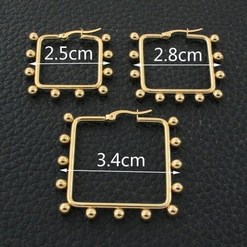 Gold Color Fashion Irregular Stainless Steel Jewelry Simple Earrings Personality Bijoux Femmes Joyas Mujer Store EGKZBEEP1