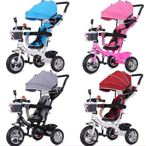 2 In 1 Baby Tricycle Stroller Three Wheels Stroller Baby Carriage Pram Toddler Child Tricycle Bicycle Jogging Stroller Buggies