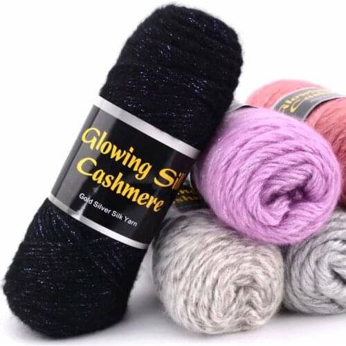 5 pieces of 500g bright silk alpaca wool yarn ball hand-woven hat scarf knitted sweater coat lover cotton swab needle and thread