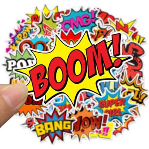 50pcs No-repeat English letter Stickers Kid Cartoon Sticker for Motorcycle Helmet Bike Suitcase Guitar Laptop Graffiti Stickers