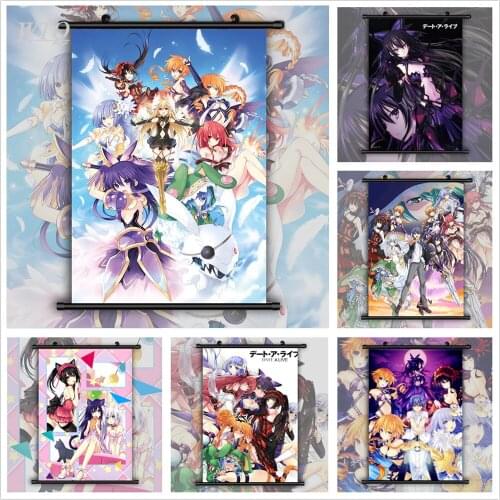Date A Live Anime Retro Poster Anime Posters Canvas Painting Wall Decor Poster Wall Art Picture for Living Room Decor Home Decor