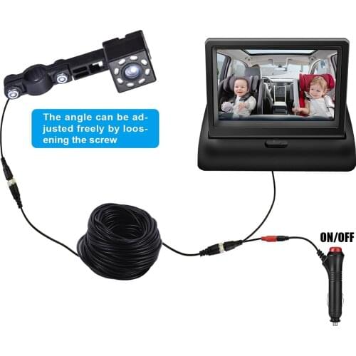 Car Baby Rearview Mirror Car Baby Safety Seat Viewer Infrared Night Vision Surveillance Camera carseat for kids