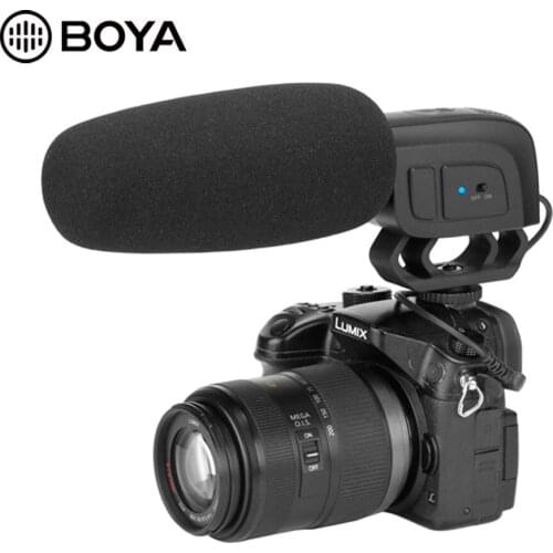 BOYA BY-M17R On-Camera Condenser Cardioid Shotgun Microphone For DSLRs Camcorder Audio Recorders Video Shooting Vlogging Podcast