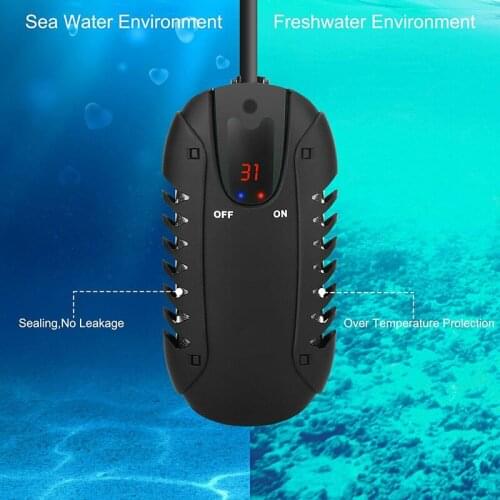 Digital Aquarium Heater Aquarium Electricheating Rods Digital Temperature Controller In Stick Fish Tank Turtle Tank Home
