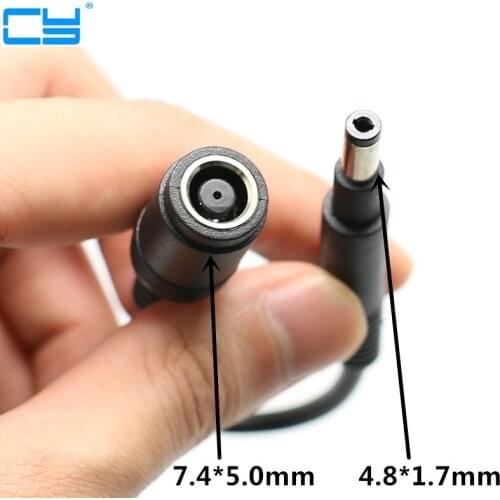 Conversor DC dc conector de alimentacao cabo de 7.4 jack femea para 4.8 do sexo masculino plugue bala dica 7.4*5.0 a 4.8*1.7 par