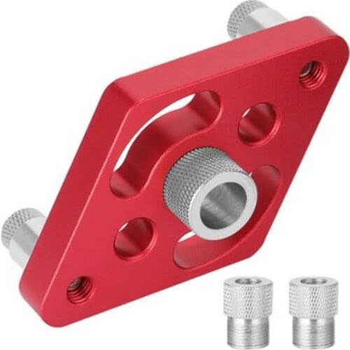 Wood Doweling Jig Alloy Vertical Pocket Hole Jig 6/8/10mm Drilling Locator Woodworking Dowelling Self Centering Drill Guide Kit