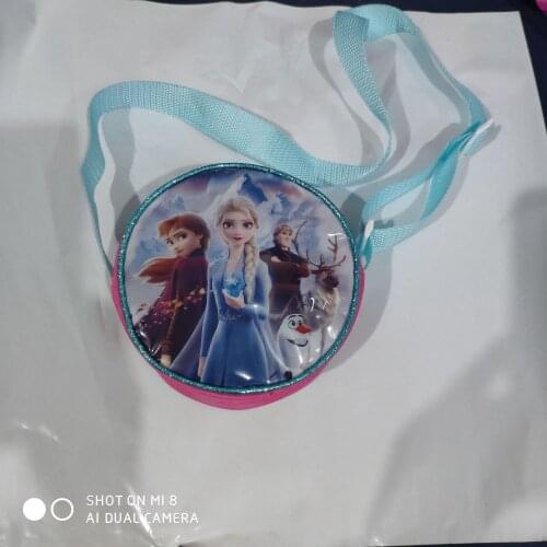 Disney Princess Frozen Children Coin Purse Cartoon Elsa bag shoulder girl boy packet gift bag Messenger mini round bag wallet