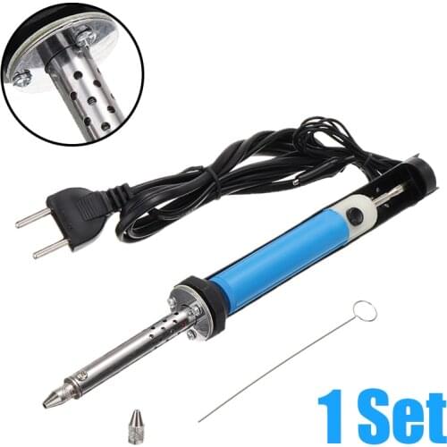 220V 30W Electronic Solder Sucker Tin Suction Pen 2in1 Electric Desoldering Pump Soldering Tool Accessories EU Plug
