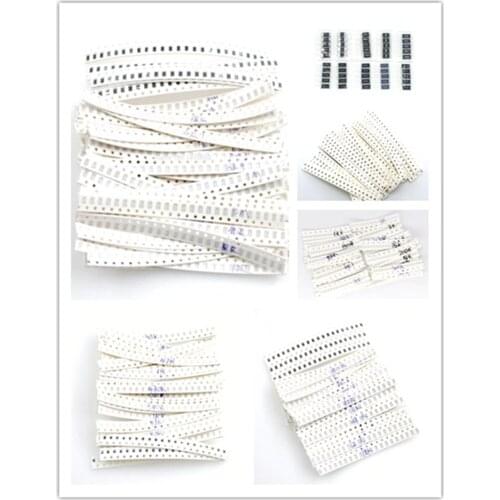 SMD Resistor Kit 1206 0402 0603 0805 1R - 1MR 0R - 10MR 5% Alloy resistance 2512 100% New Chip Resistance Assorted Set