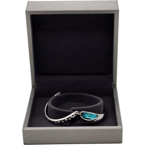 Jewellery boxes and packaging PU leather jewelry organizer gift box Bangle case