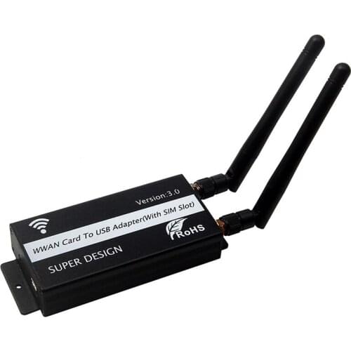 M.2) KEY B To USB Adapter Board With SIM Card Slot With Shell Antenna WWAN/4G LTE Module For Desktop/Laptop Computers