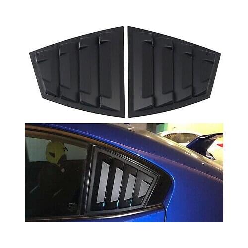 Matte Black Rear Window Shutter Cover 2pcs For Subaru WRX / WRX STI 2015-2020