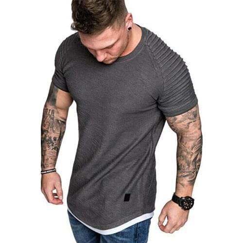 2019 Fashion Brand Clothing 5 colors O neck Mens T Shirt Men Fashion Tshirts Fitness Casual For Male T-shirt M-2XL plus size
