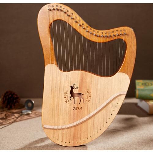 Lyre Set Music Harp Instrument Kit Small Lyre Harp 19 String Solid Wood Wooden String Music Arpa De Lira Home Decor HX50SQ