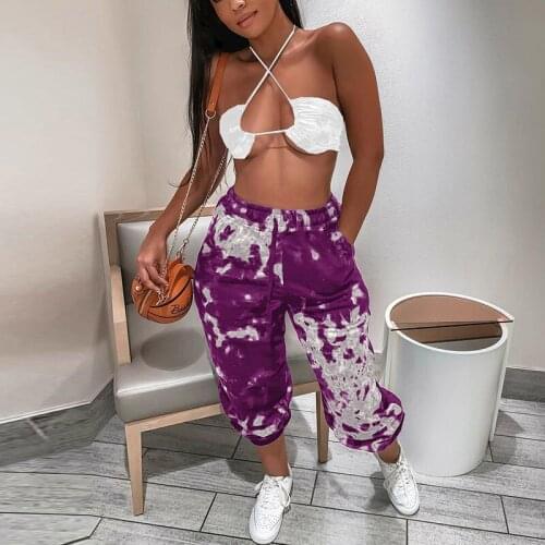 Abstract Printed Casual Pants Chic Streetwear Trousers